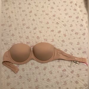 Victorias secret PINK strapless beige bra 34C